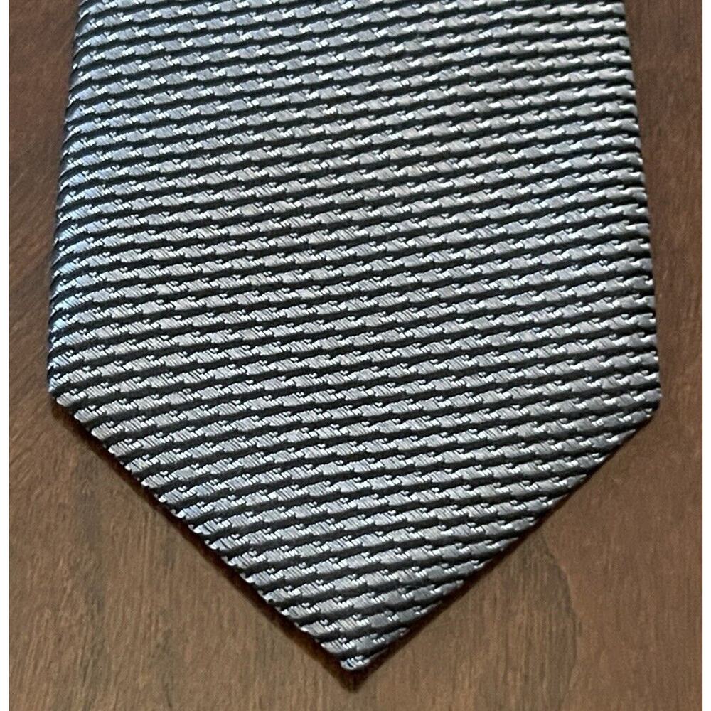 14th & Union Black Gray 50% Silk 50% Polyester Men’s Neck Tie Made In China